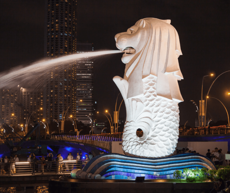 The iconic Merlion in Sentosa Island Singapore.