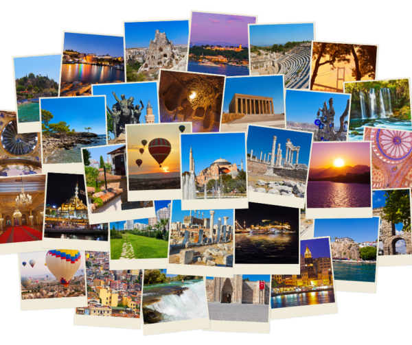 Photo collection of different travel destinations around the world.