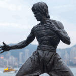 Bruce Lee statue in Hongkong